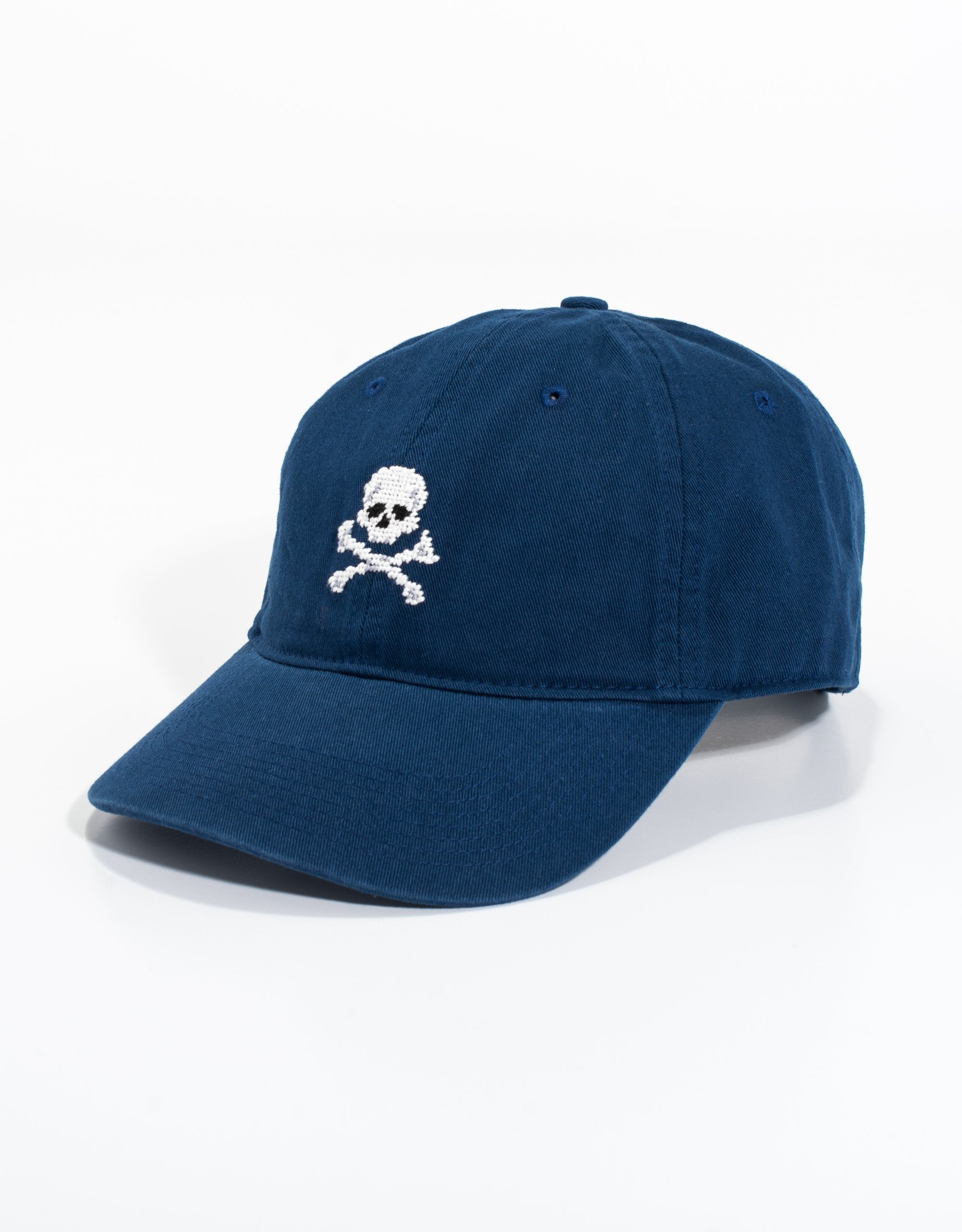 Needlepoint Hat - Navy Jolly Roger | Men's Dress Clothes & Accessories