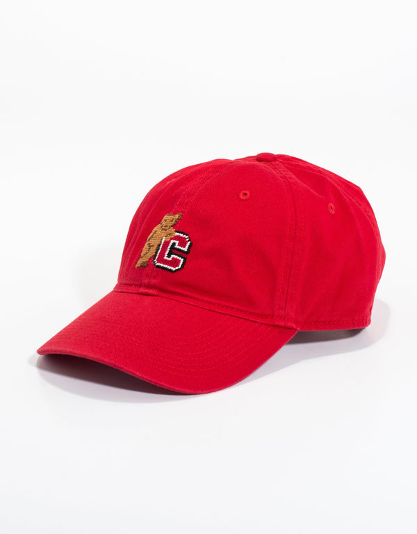 CORNELL UNIVERSITY NEEDLEPOINT HAT - RED