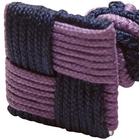 Silk Knots Square Navy Light Purple