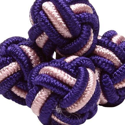 Silk Knots Round Purple Pink