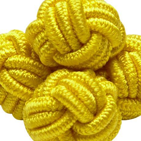 Silk Knots Round Yellow
