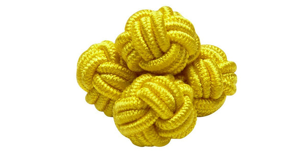 Silk Knots Round Yellow