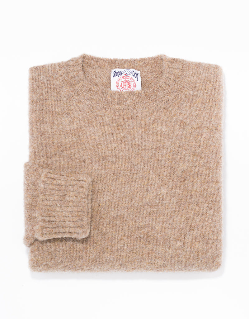 SHAGGY DOG SWEATER TAN - CLASSIC FIT