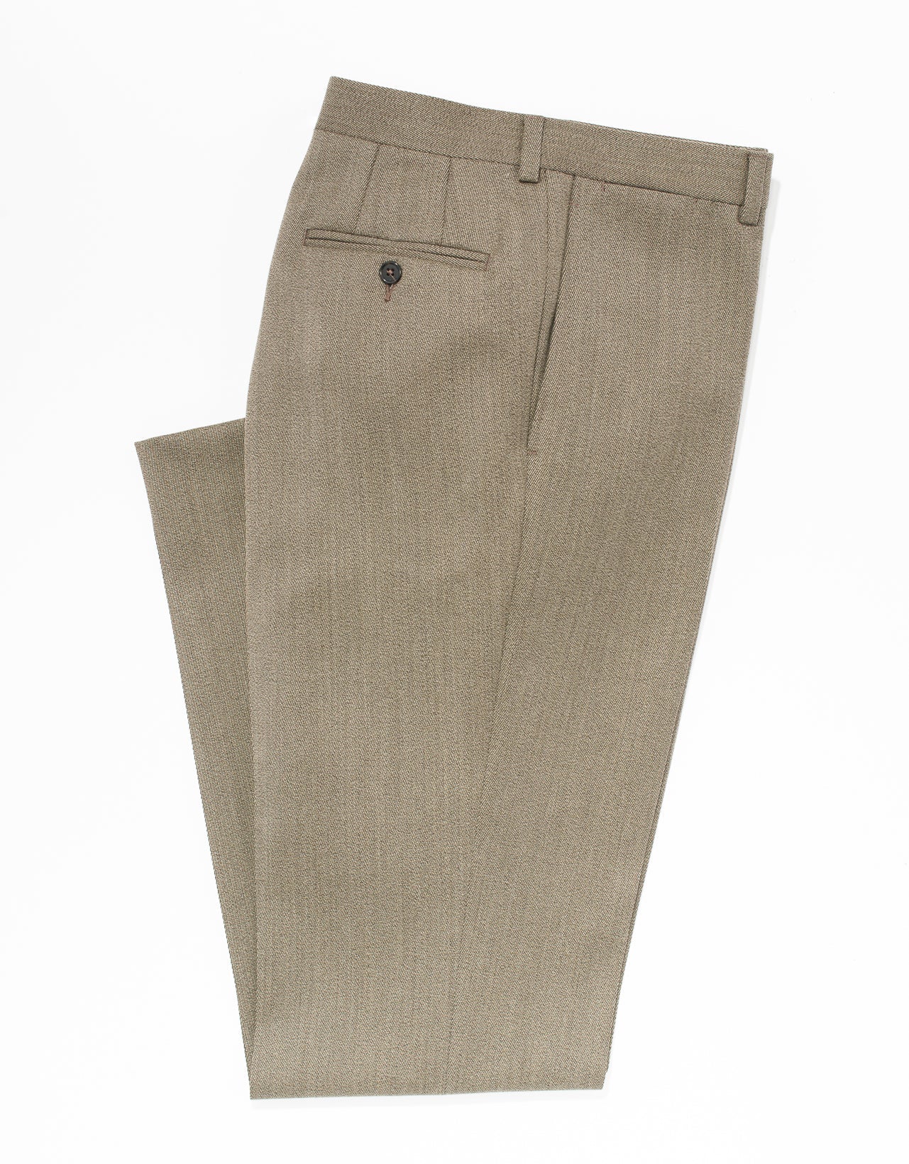 BROWN OLIVE WHIPCORD TROUSERS