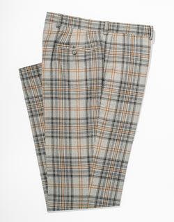 GREY PLAID TROUSERS - CLASSIC FIT