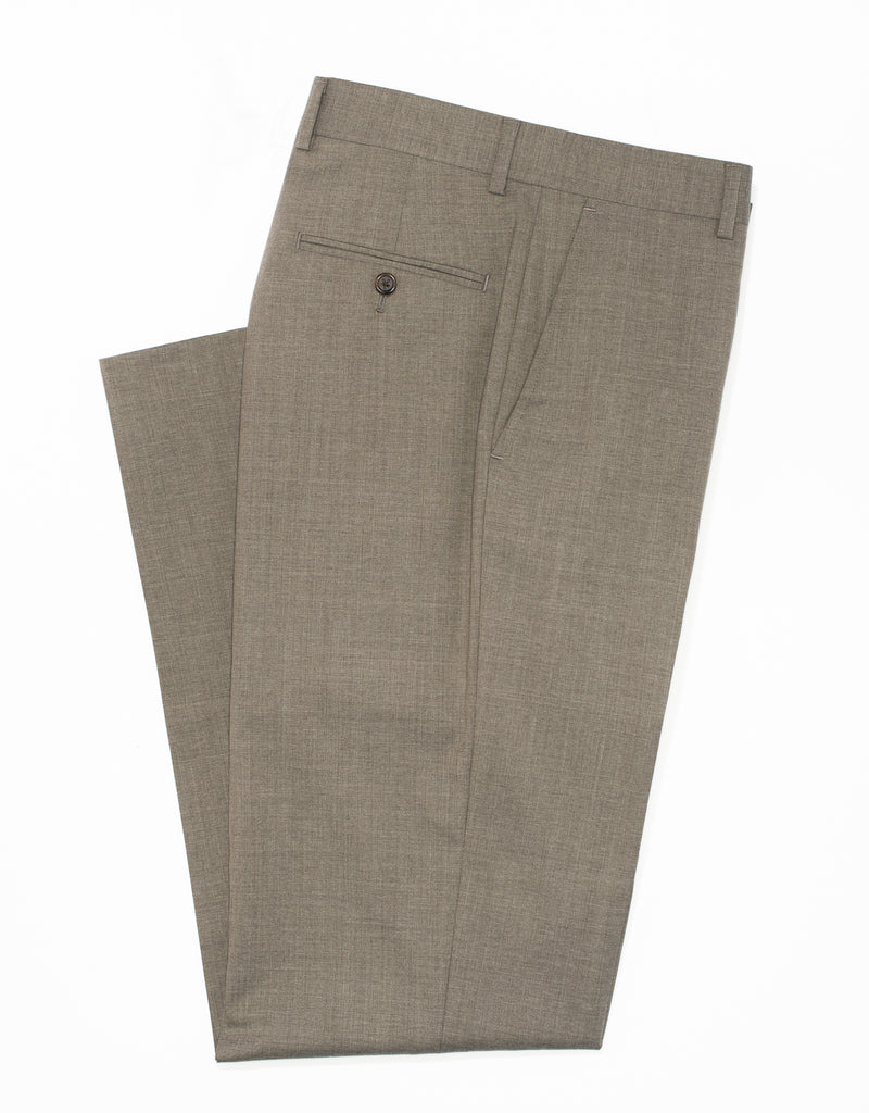LIGHT BROWN WOOL TROUSERS - CLASSIC FIT