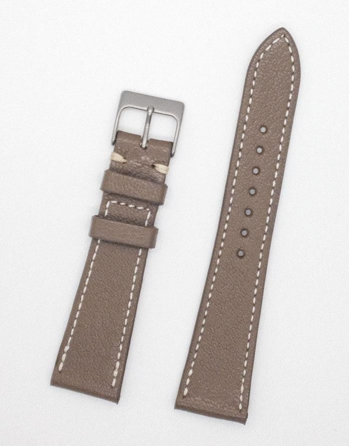 French Grey Goat Leather Watch Strap