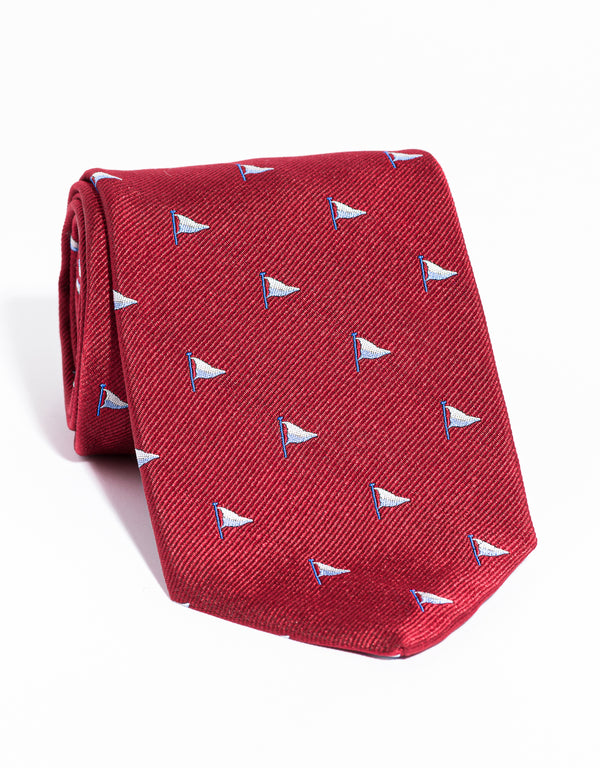 EMBLEMATIC FLAG TIE - RED
