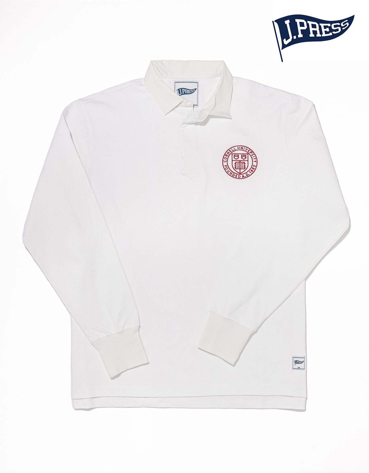 CORNELL RUGBY SHIRT - WHITE