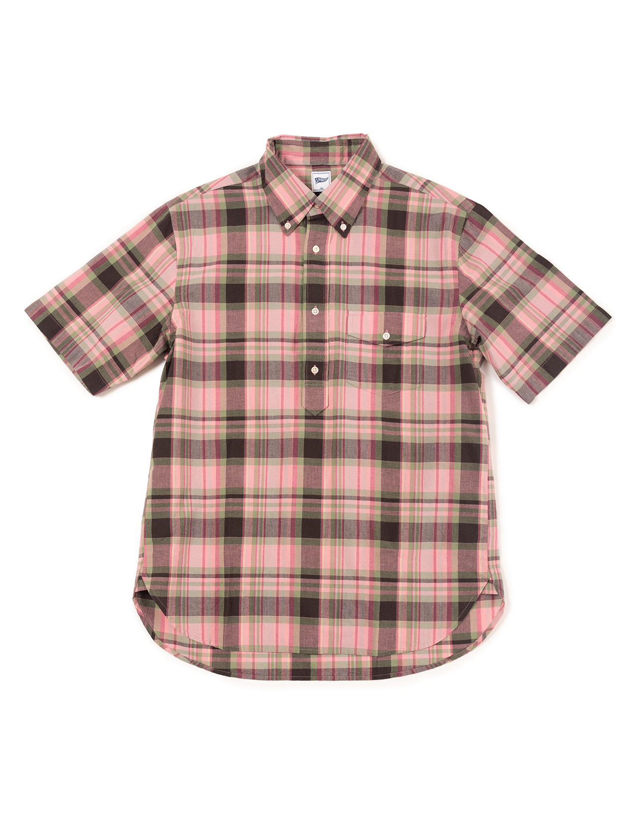 MADRAS POPOVER - PINK/GREEN/RED
