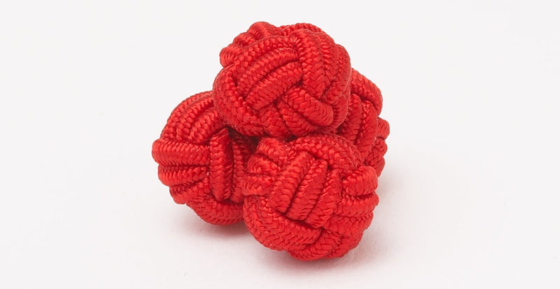 Silk Knots Round Red