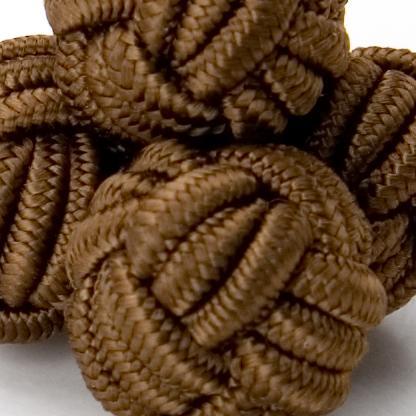 Silk Knots Round Brown