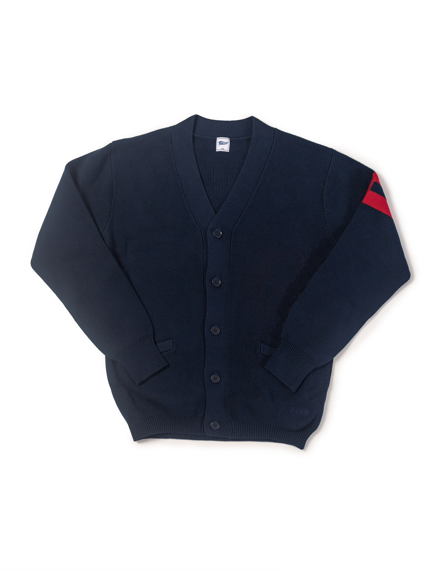 SOLID VARSITY COTTON CARDIGAN - NAVY