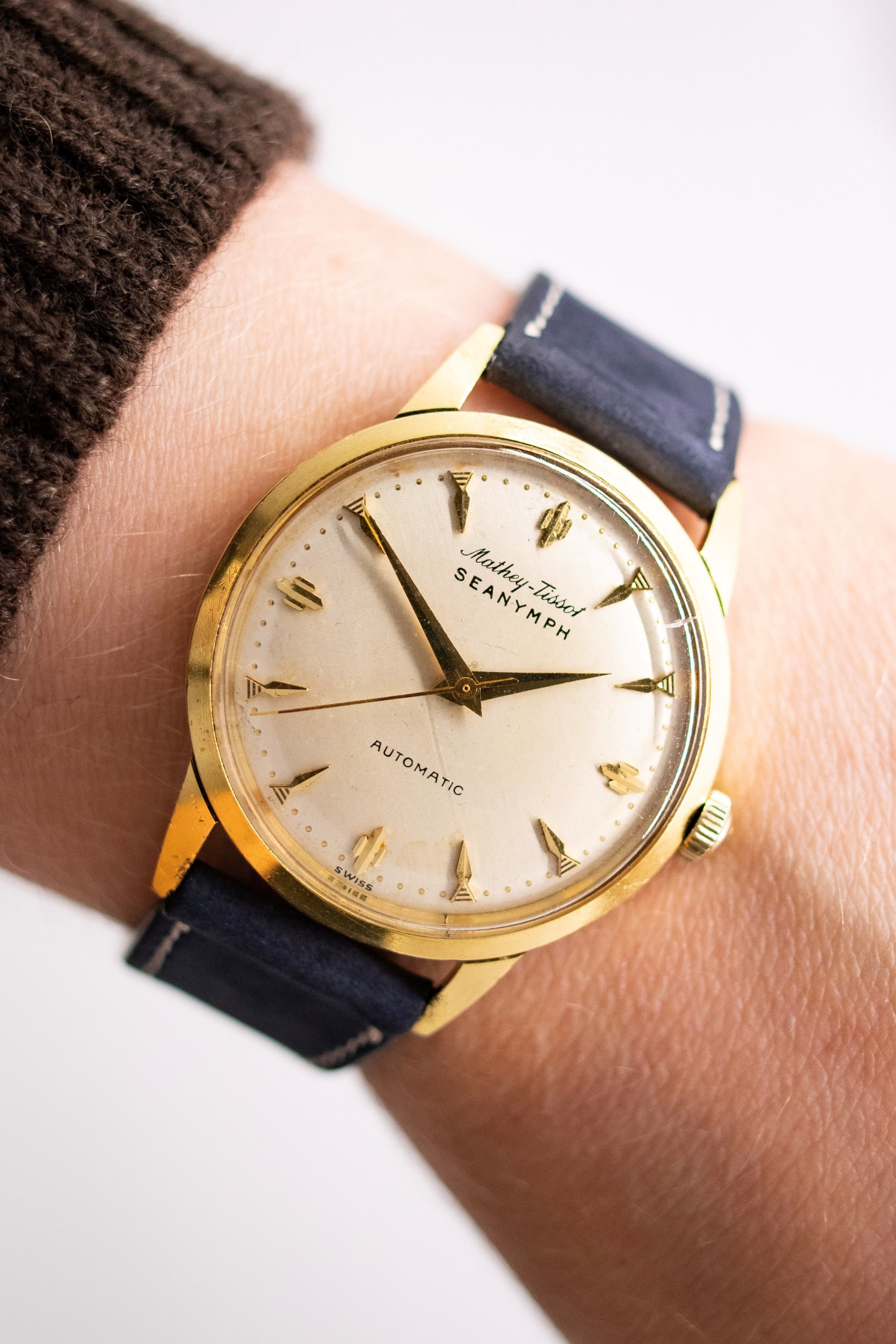 Gold mathey 2024 tissot watch