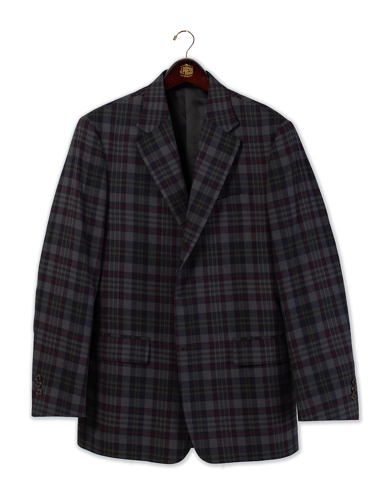 BLUE TEA STAINED MADRAS SPORT COAT - CLASSIC FIT