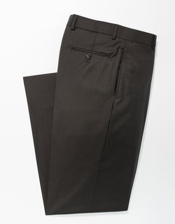 BROWN WOOL TROUSERS - CLASSIC FIT